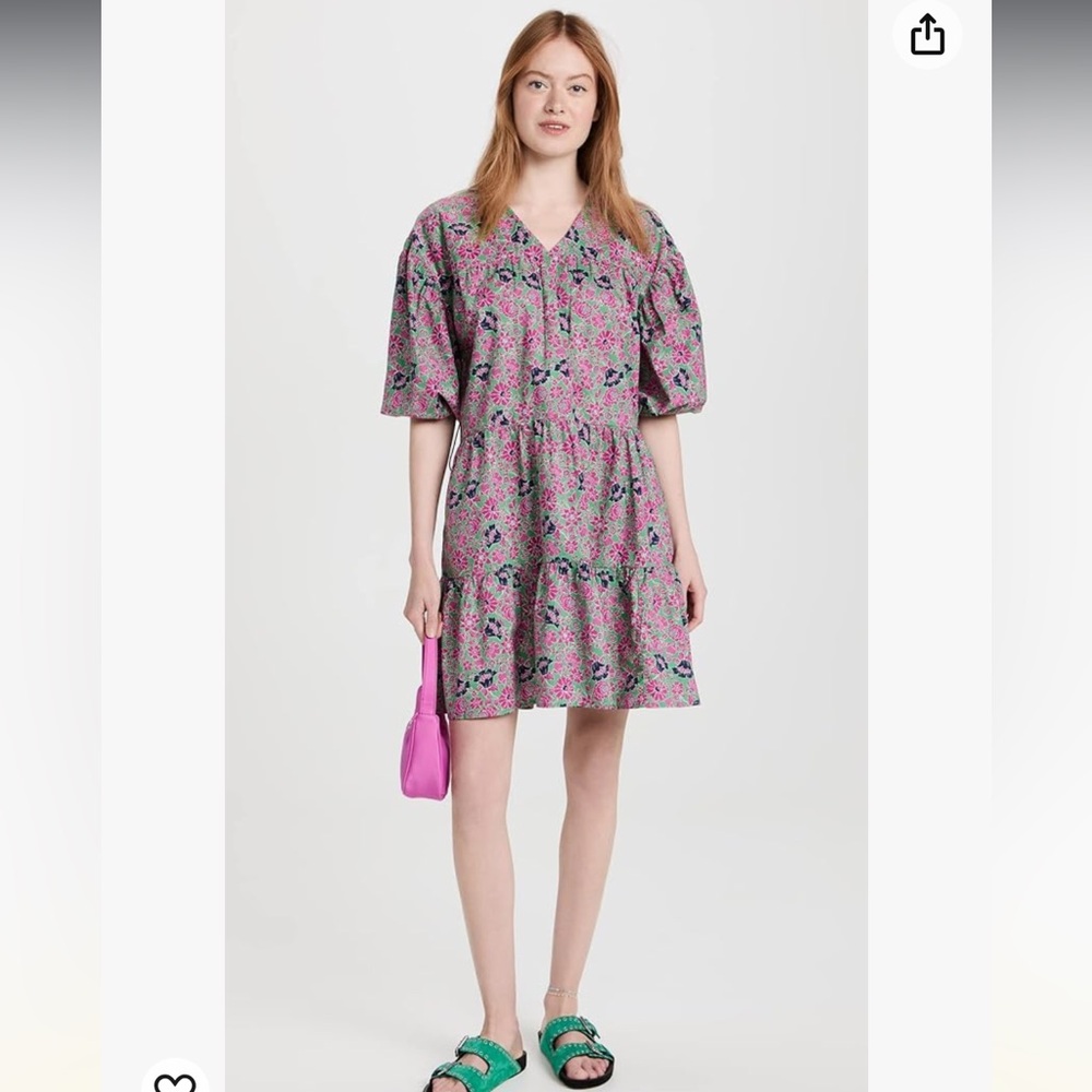 Sundry Size 1 Ditzy Puff Sleeve Dress Floral Like New